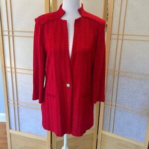 Ming Wang Red Sweater/Jacket - Size XS